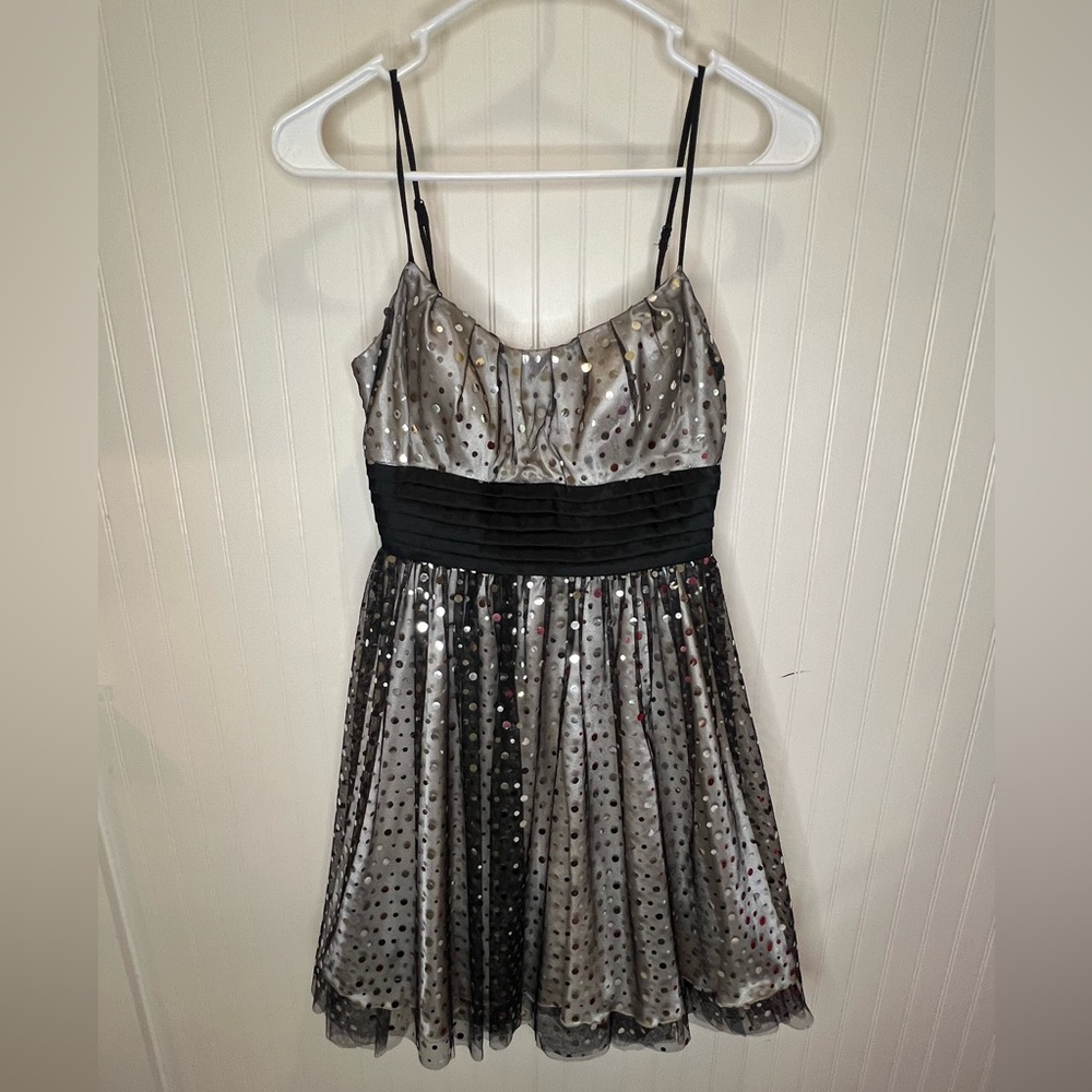 B. Darlin Juniors Scooped Neck Sequin Fit and Flare Dress